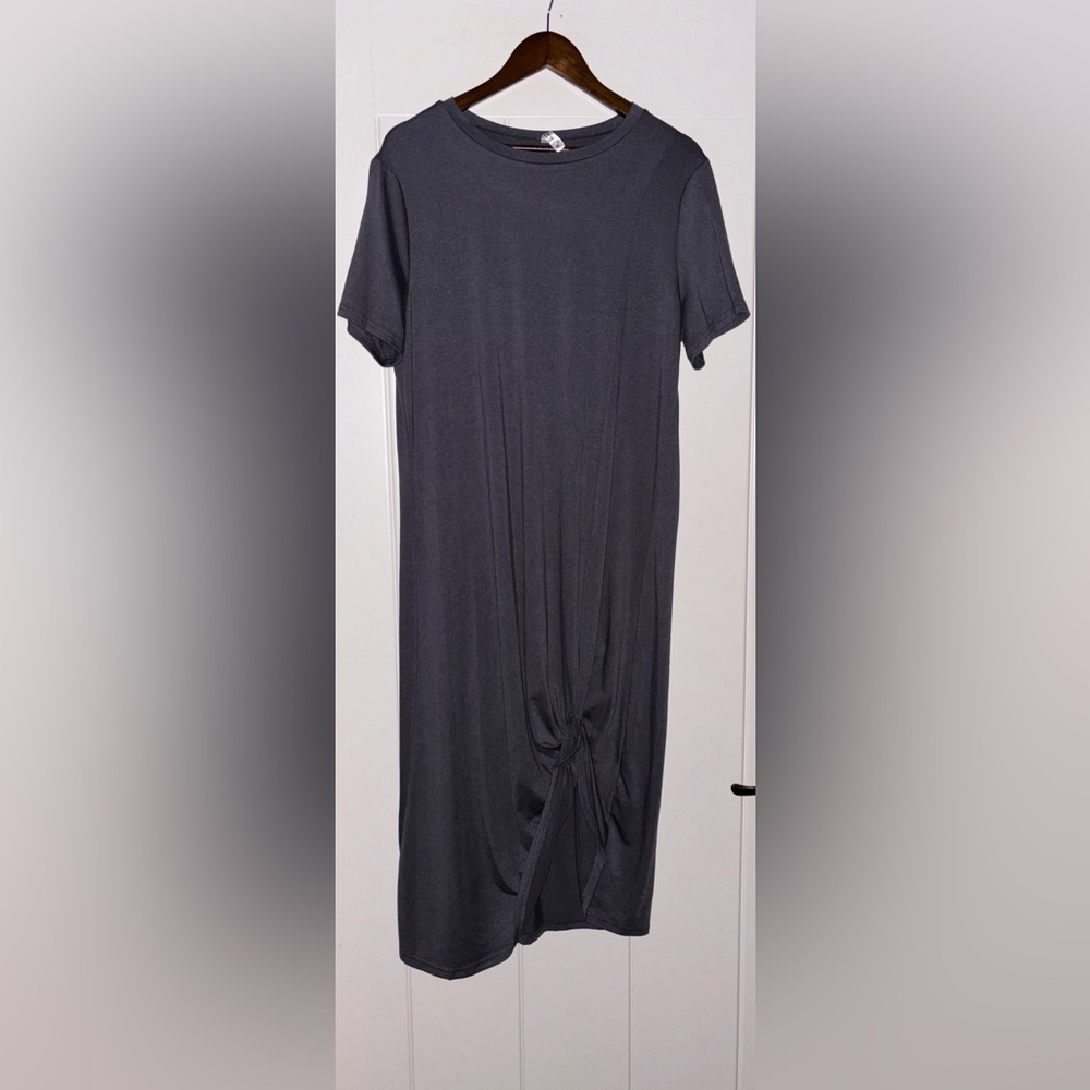 NEW Epretty Knot Hem Tee Shirt Dress Women XL Classic Basic Closet Essential
